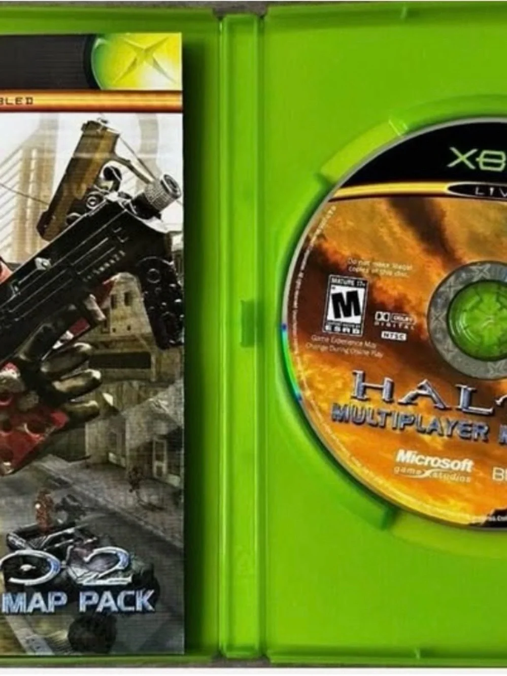 Microsoft Xbox Halo 2 Multiplayer Map Pack – Green Case Art